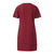Linen Shirt Dress  - O Neck Button Front