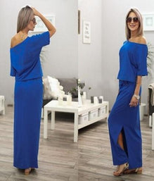 Boatneck Maxi Dress-Carmen Candela