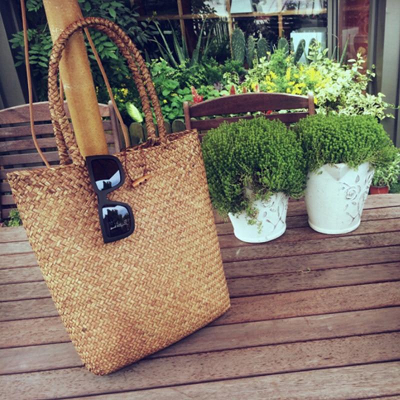 MyEA Bag woven straw shopper bag