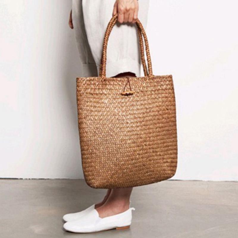 MyEA Bag woven straw shopper bag