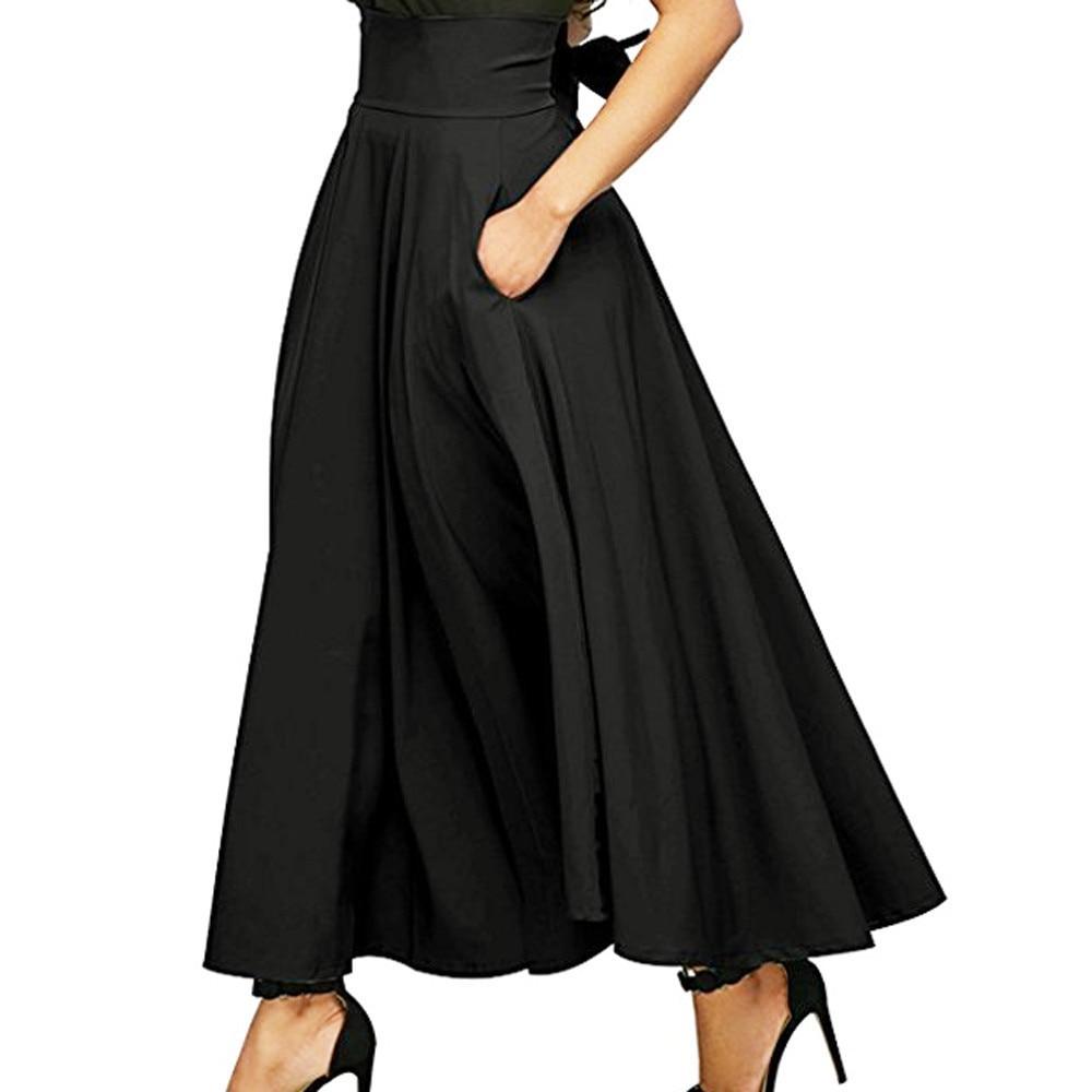 High Waist Long Skirt