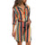 Shirt Dress - Bold Long Sleeve Striped Dress-Carmen Candela