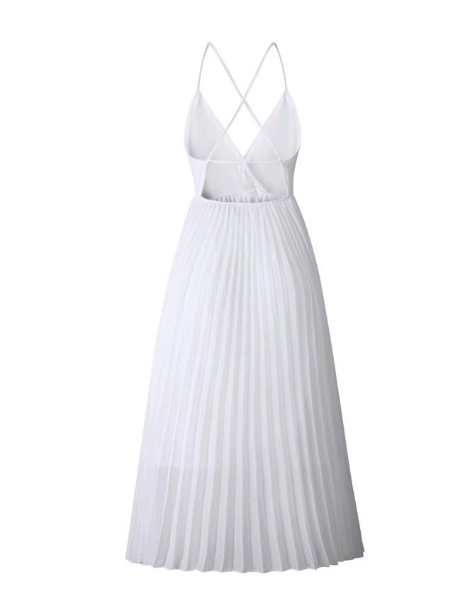 Spaghetti Strap Midi Dress - Chiffon-Carmen Candela Spaghetti Strap Midi Dress - Chiffon-Carmen Candela