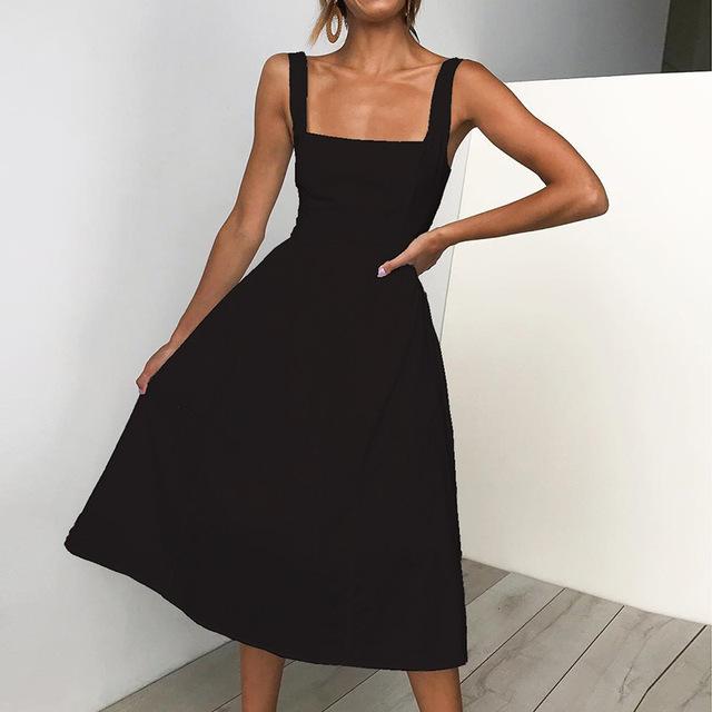 Square Neck Midi Dress-Carmen Candela