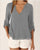 V Neck Chiffon Blouse - Long Sleeve with Buttons-Carmen Candela