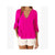 V Neck Chiffon Blouse - Long Sleeve with Buttons-Carmen Candela