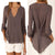 V Neck Chiffon Blouse - Long Sleeve with Buttons-Carmen Candela